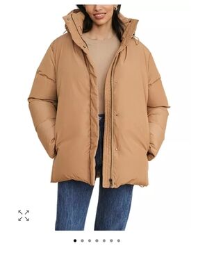 Jenni Kayne Tan Hooded Puffer Jacket
